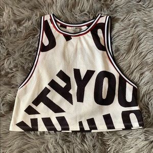 FOREVER 21 jersey tank crop top